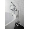 Aqua Vintage CCK8401DL Freestanding Tub Faucet with Supply Line, Stop Valve, Polished Chrome CCK8401DL
